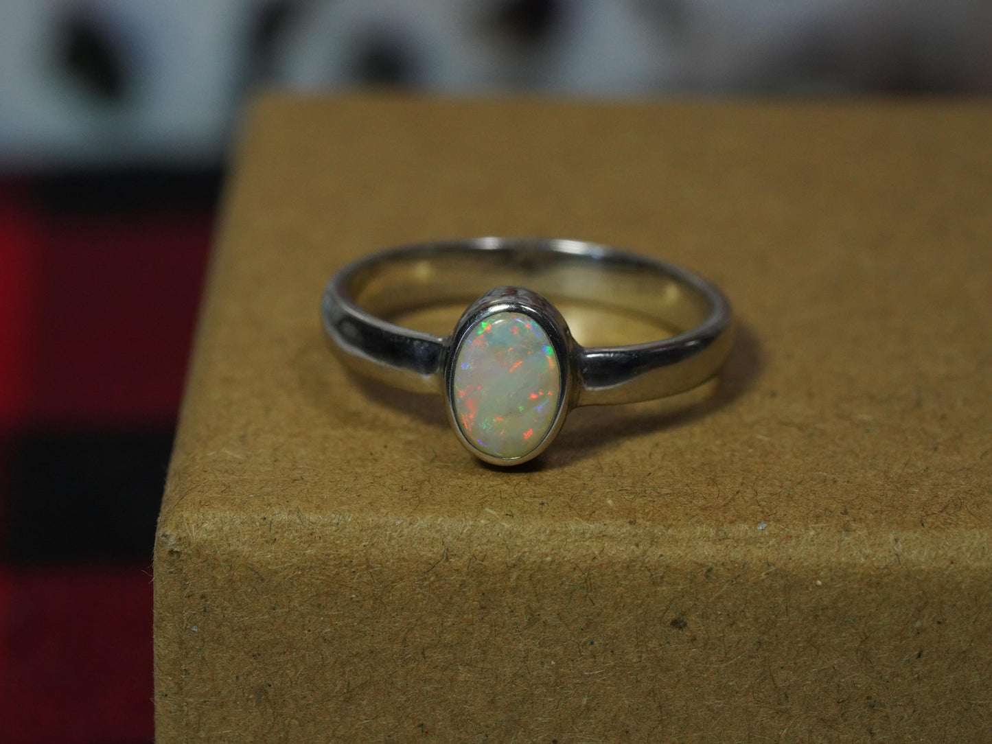 Australian Opal Ring | Sterling Silver | Size 6