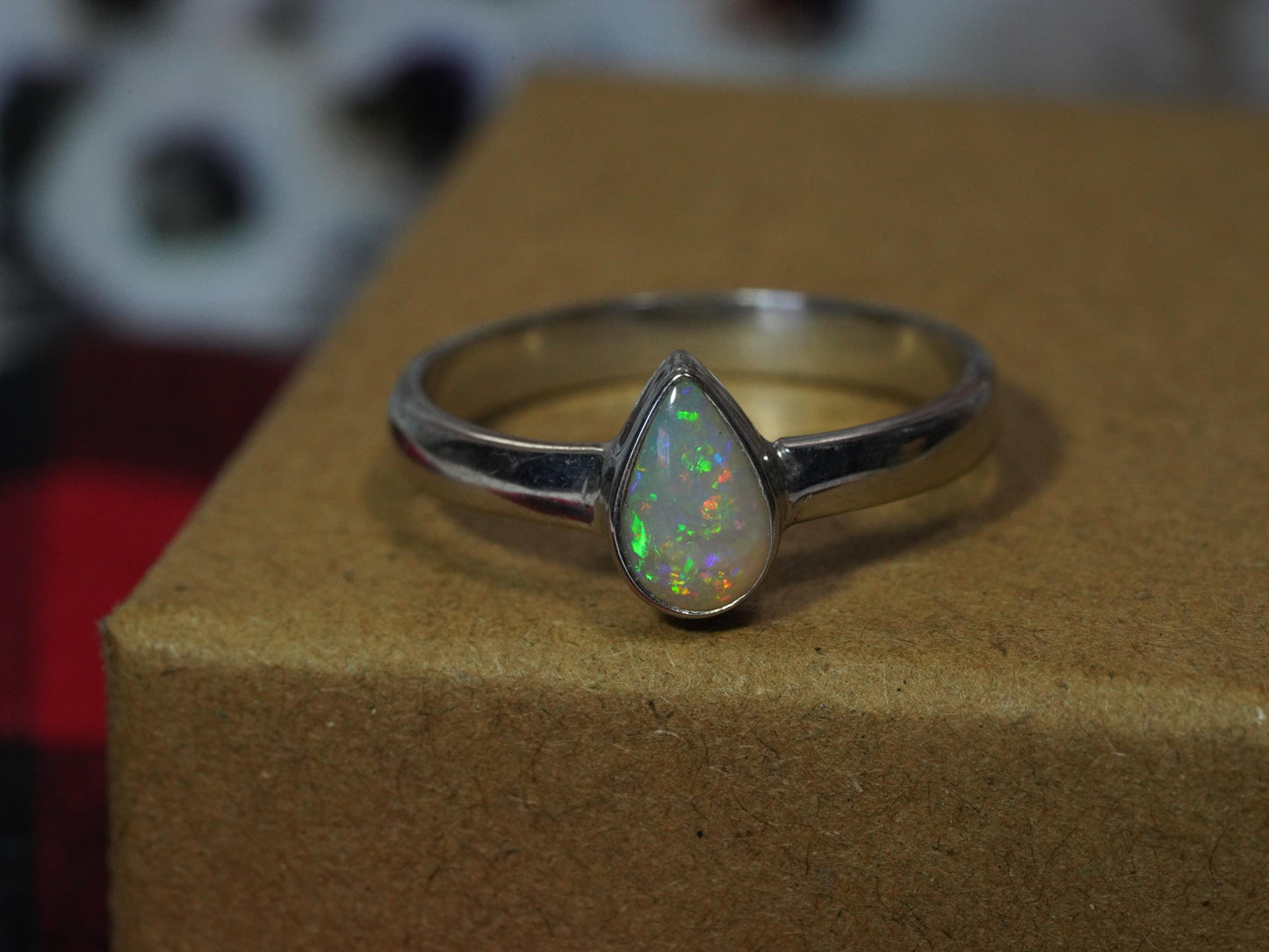 Australian Opal Ring | Sterling Silver | Size 8