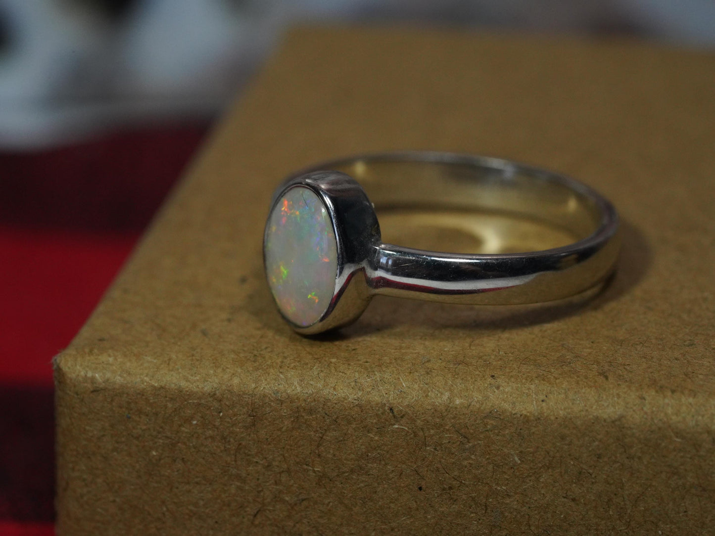 Australian Opal Ring | Sterling Silver | Size 7
