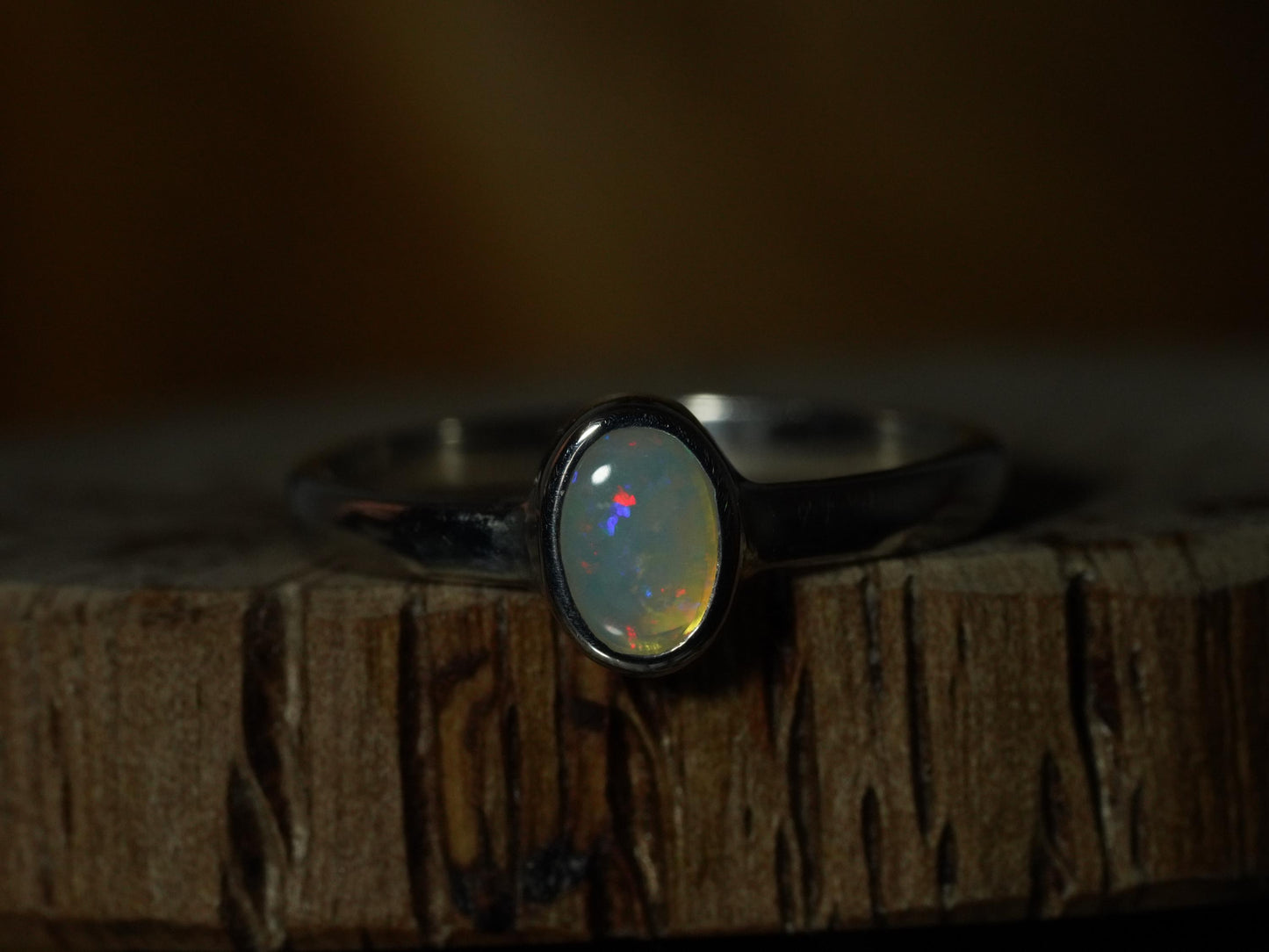 Australian Opal Ring | Sterling Silver | Size 5