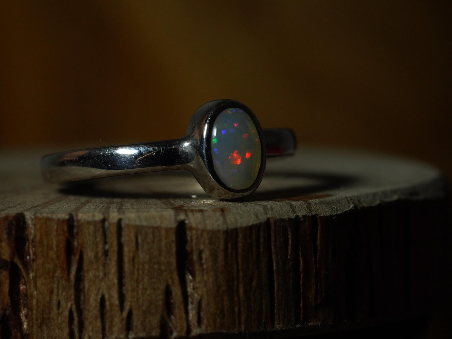 Australian Opal Ring | Sterling Silver | Size 5