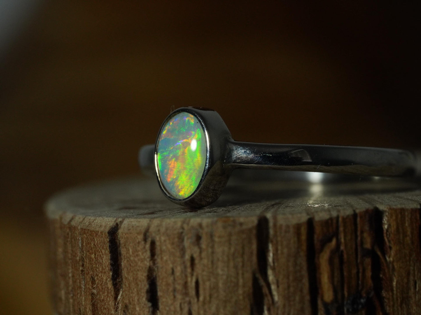 Australian Opal Ring | Sterling Silver | Size 10