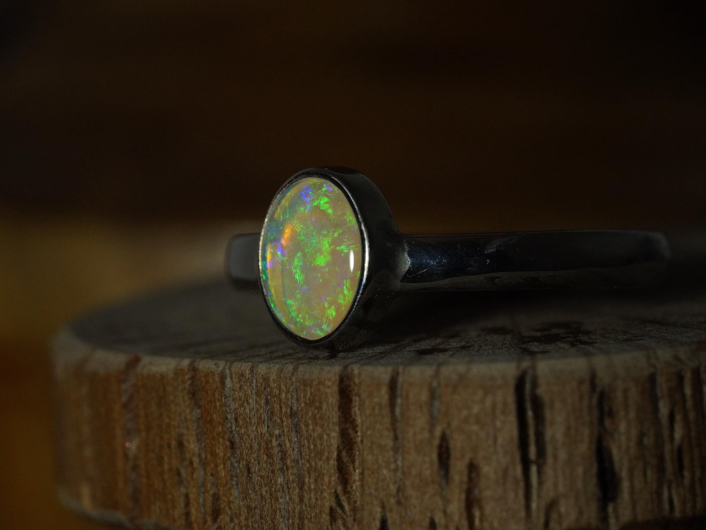 Australian Opal Ring | Sterling Silver | Size 10