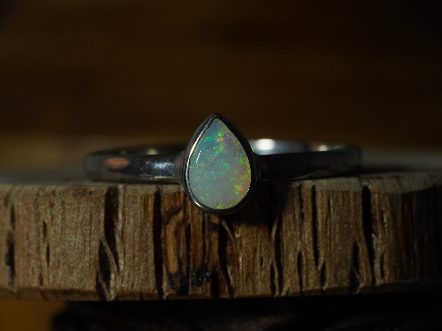 Australian Opal Ring | Sterling Silver | Size 10