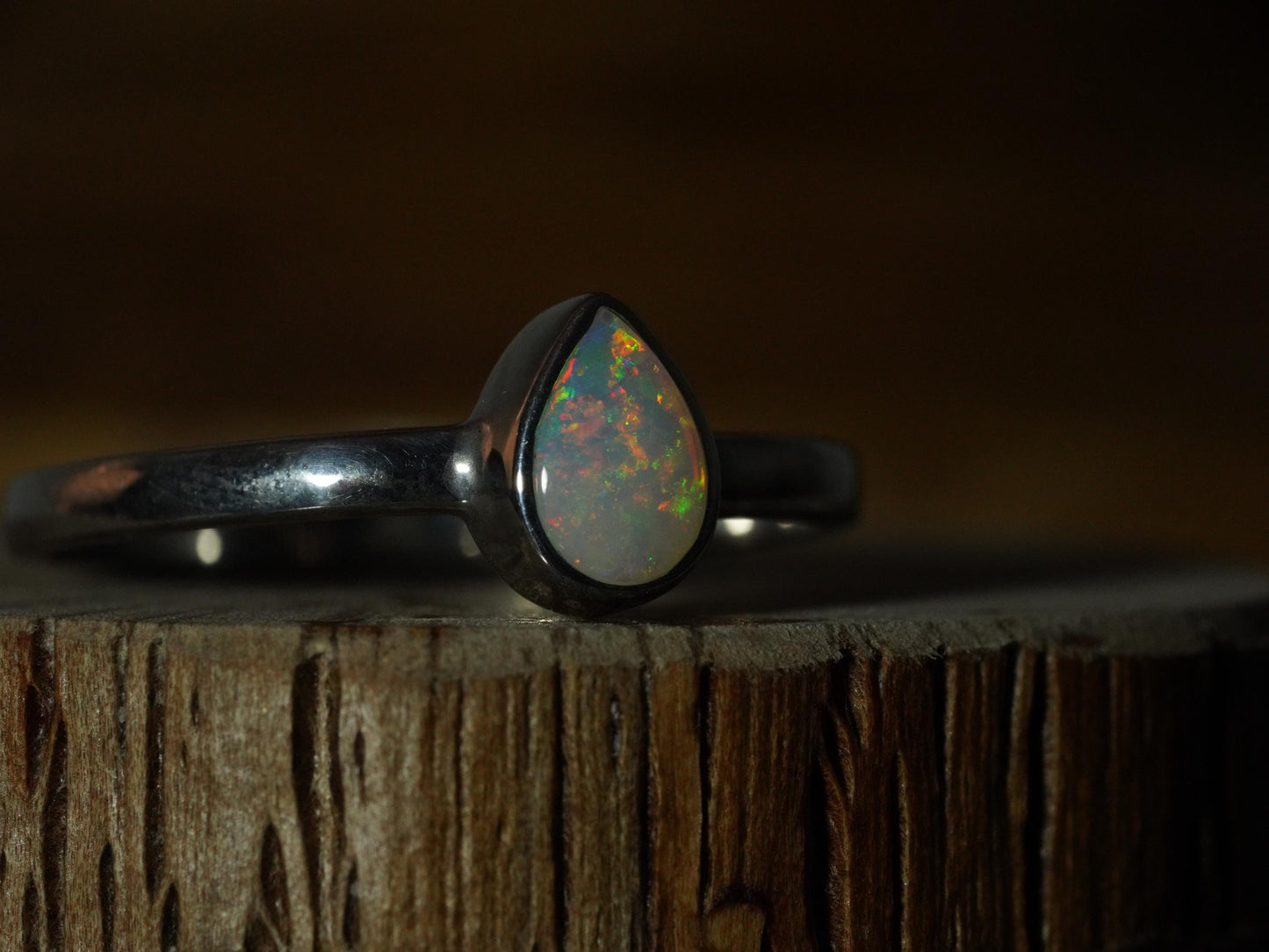 Australian Opal Ring | Sterling Silver | Size 10