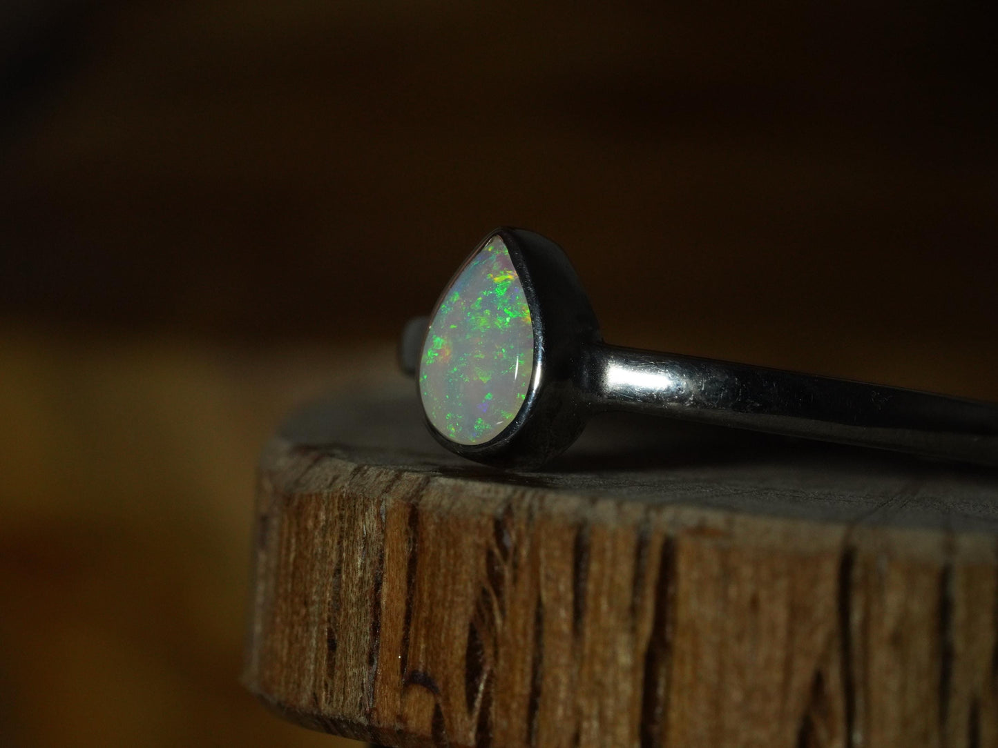 Australian Opal Ring | Sterling Silver | Size 10