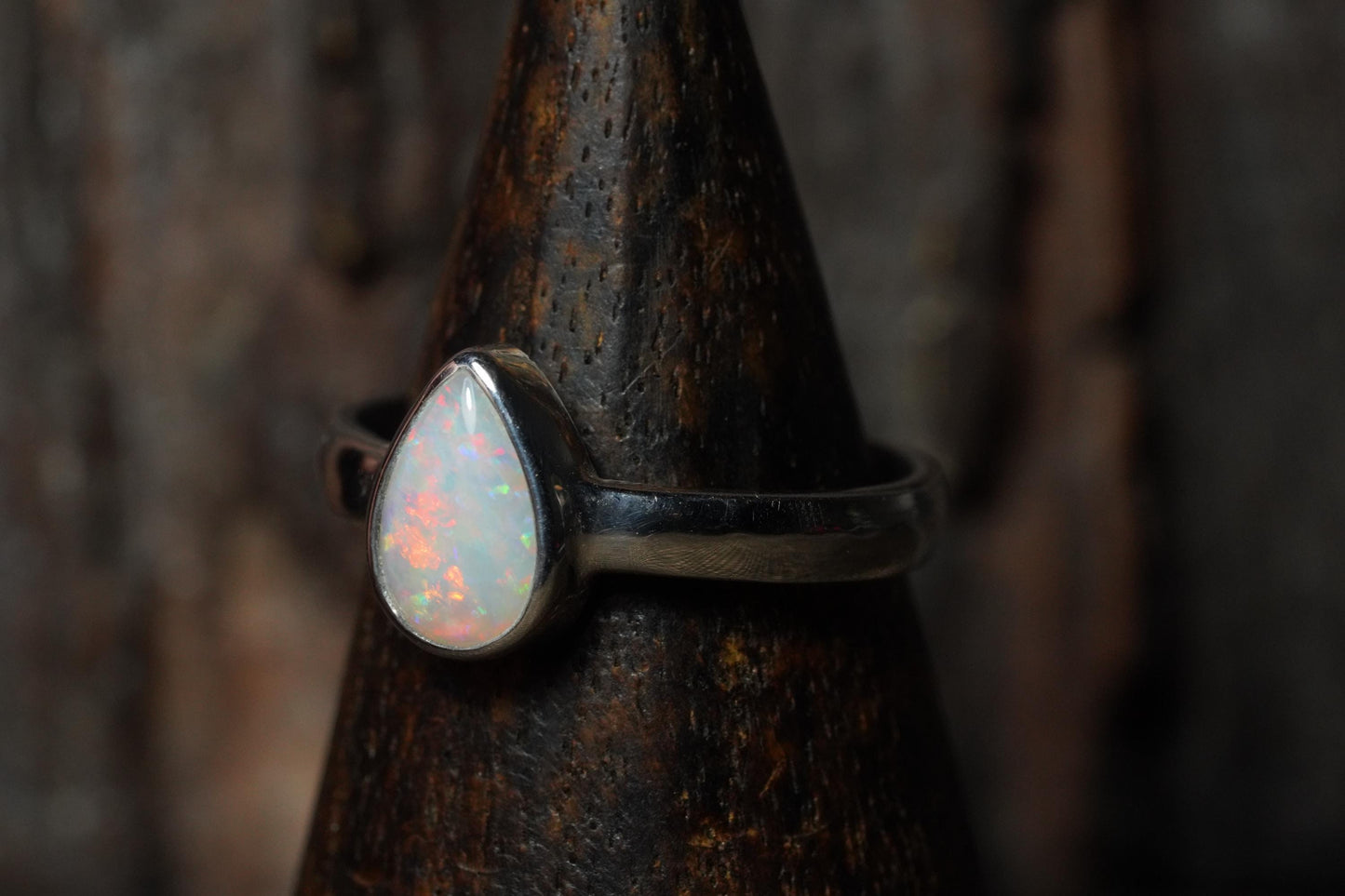 Australian Opal Ring | Sterling Silver | Size 6