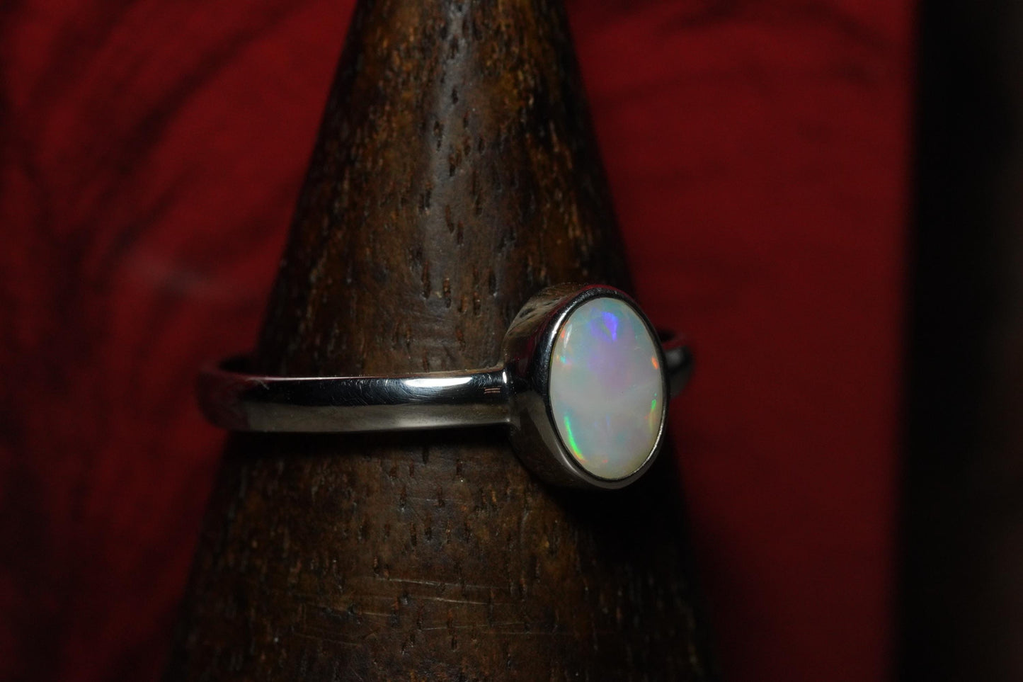 Australian Opal Ring | Sterling Silver | Size 7