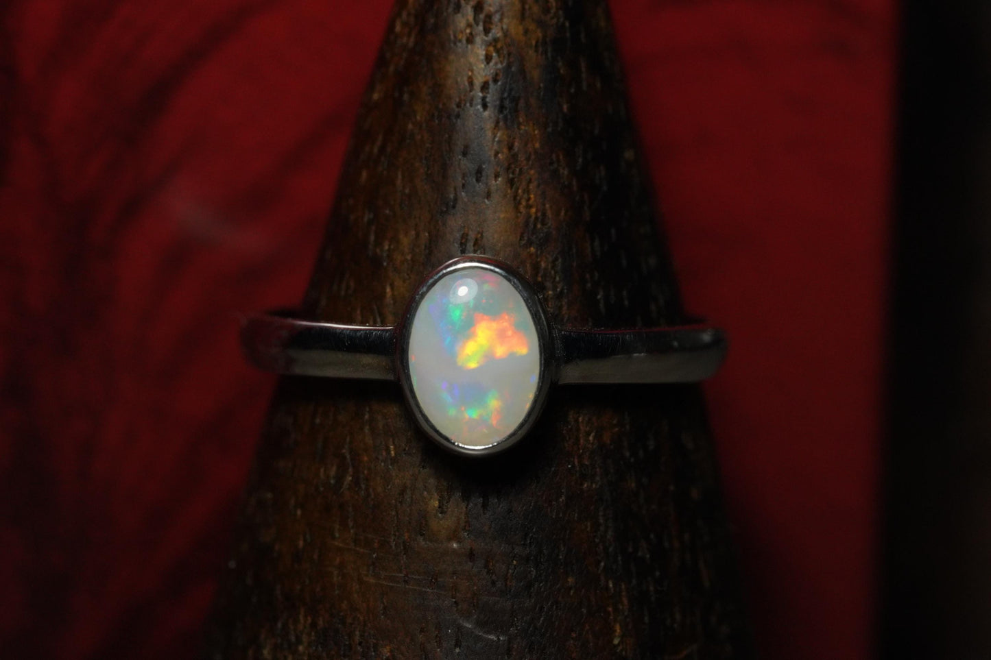 Australian Opal Ring | Sterling Silver | Size 7