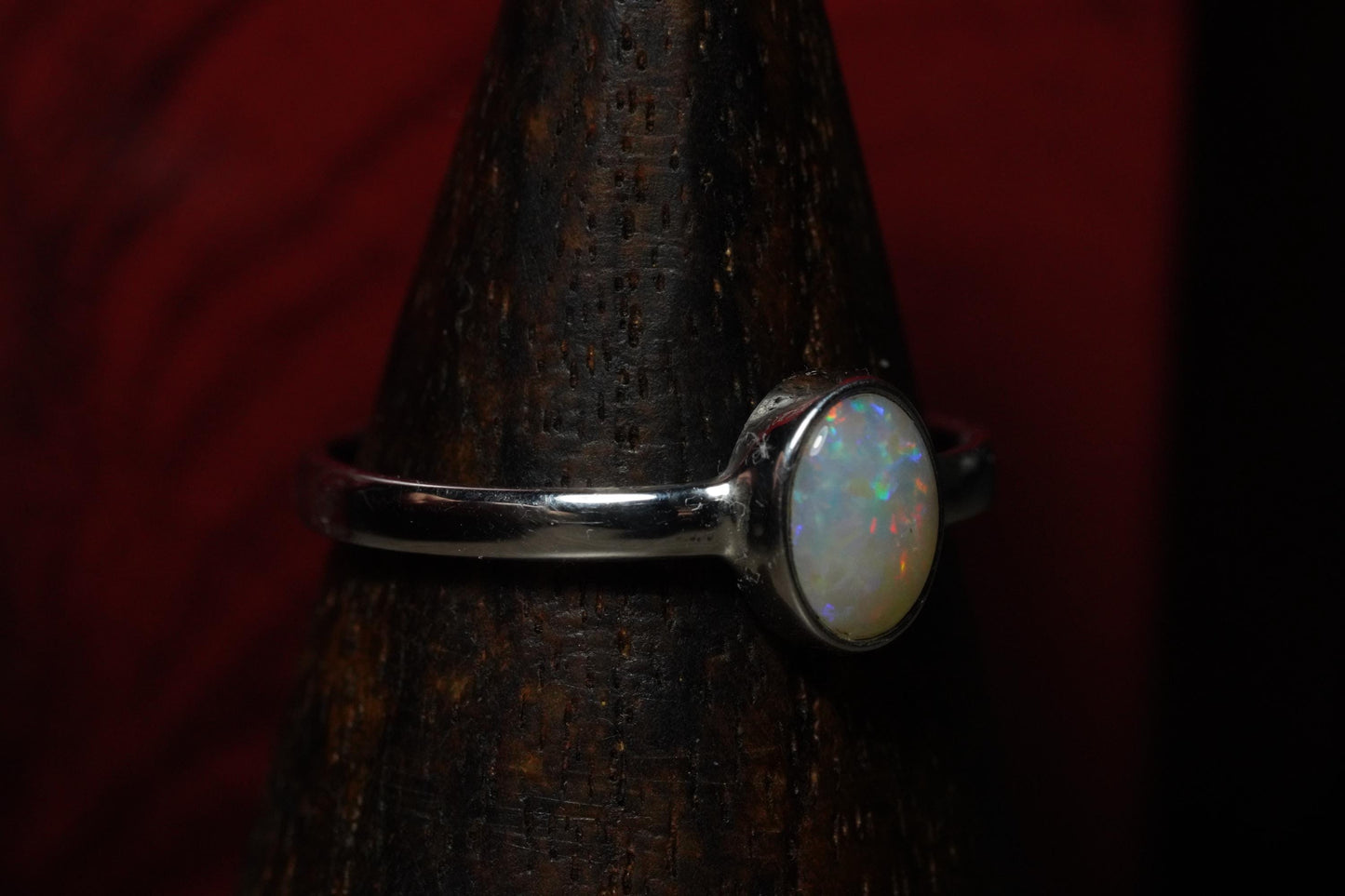 Australian Opal Ring | Sterling Silver | Size 7