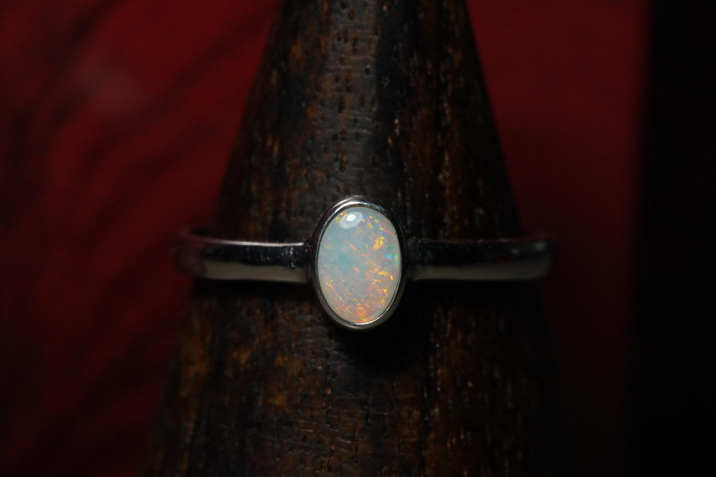Australian Opal Ring | Sterling Silver | Size 7