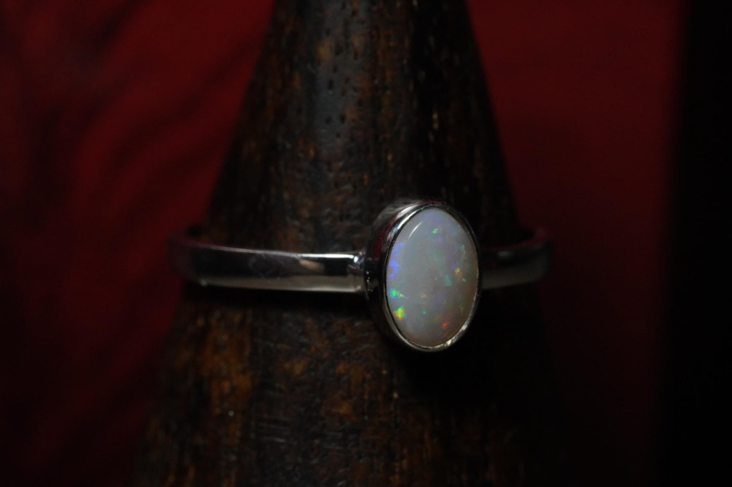 Australian Opal Ring | Sterling Silver | Size 7