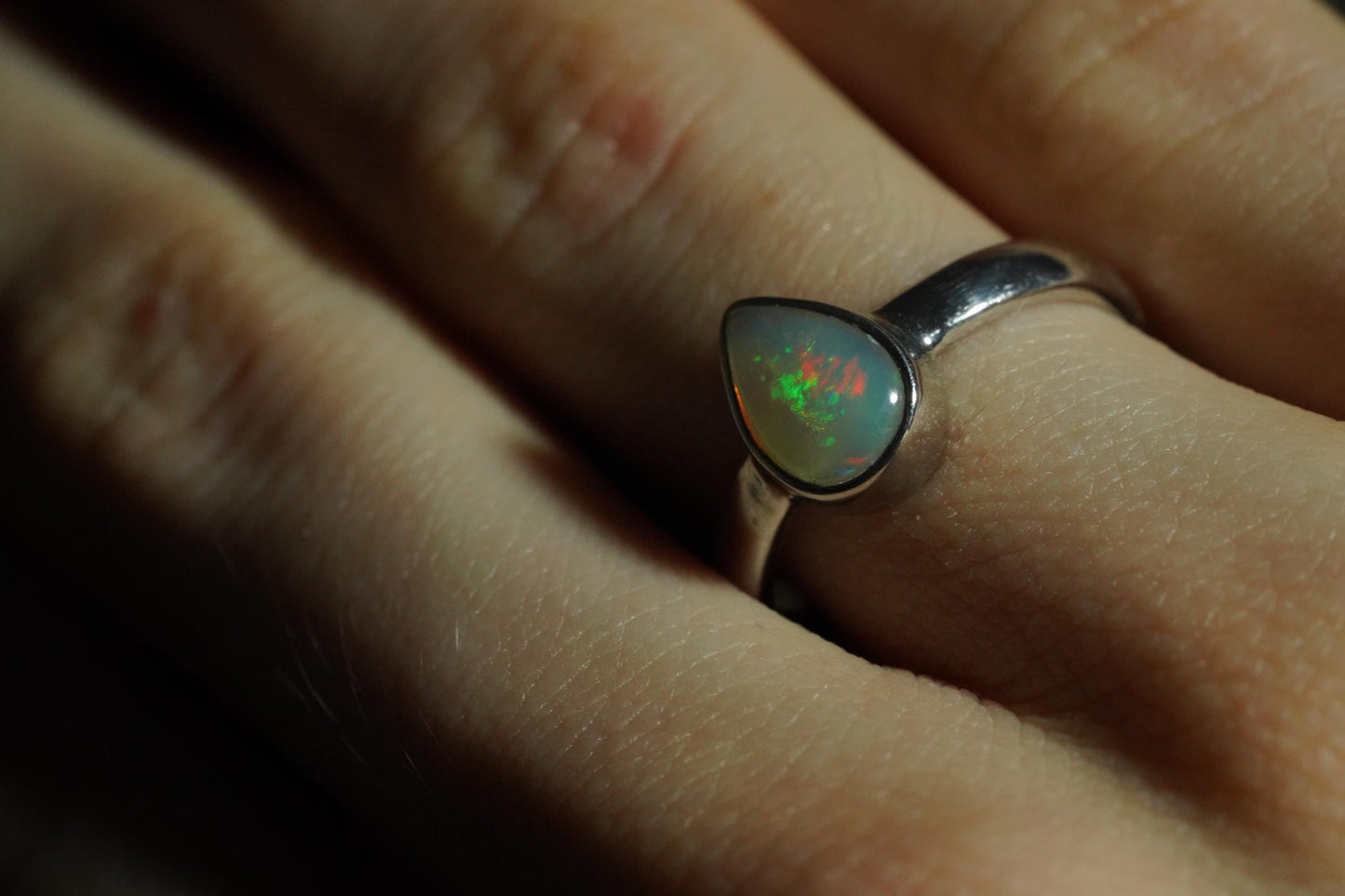 Australian Opal Ring | Sterling Silver | Size 5
