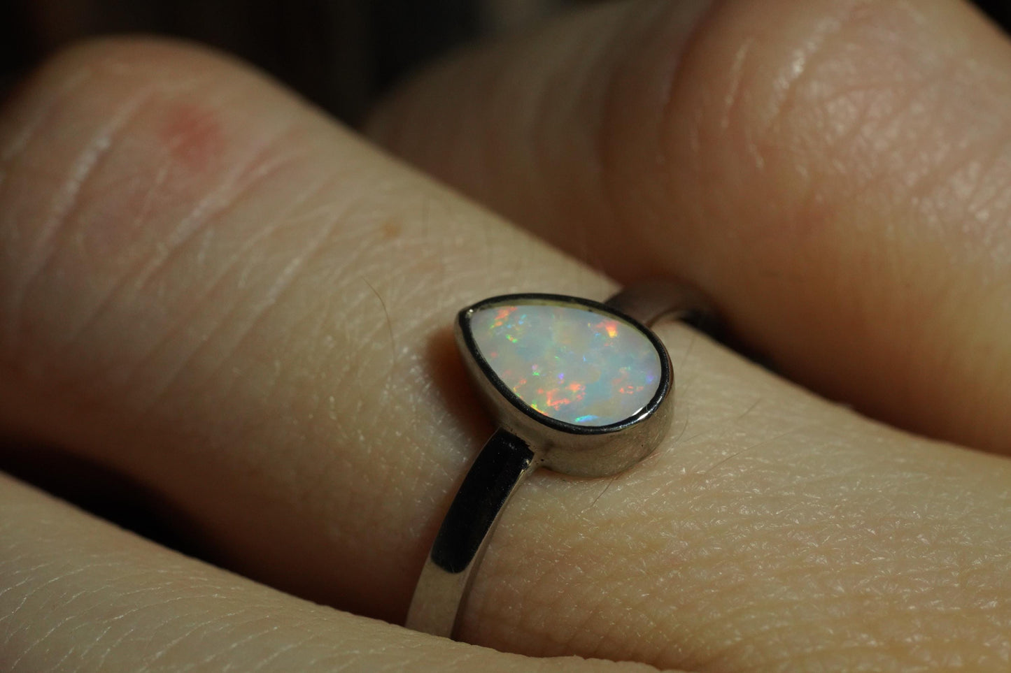 Australian Opal Ring | Sterling Silver | Size 5