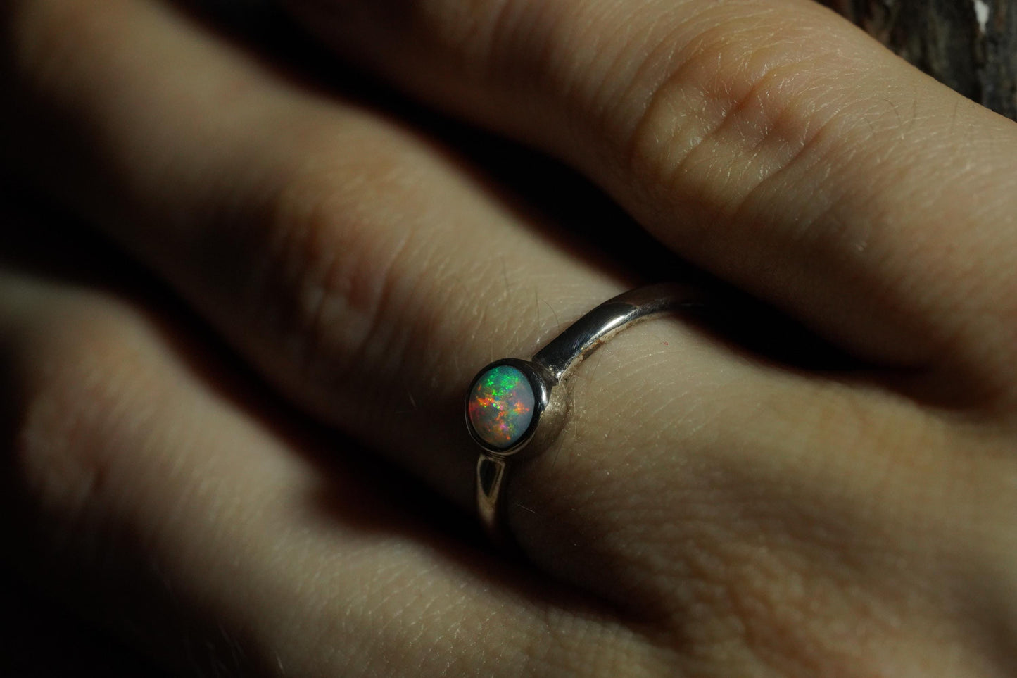 Australian Opal Ring | Sterling Silver | Size 5