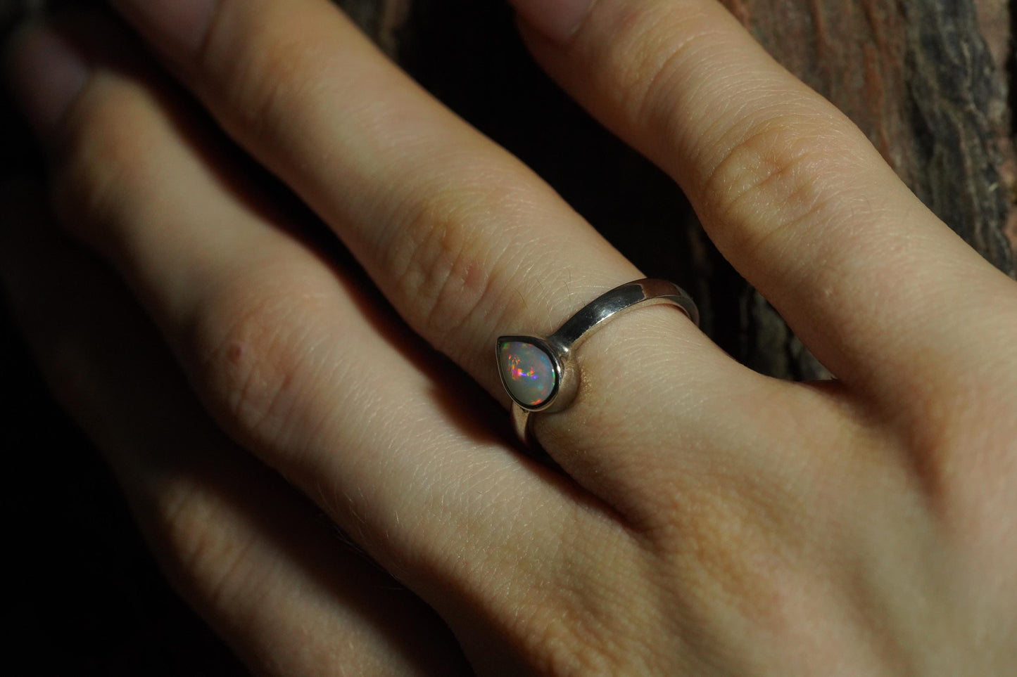 Australian Opal Ring | Sterling Silver | Size 5