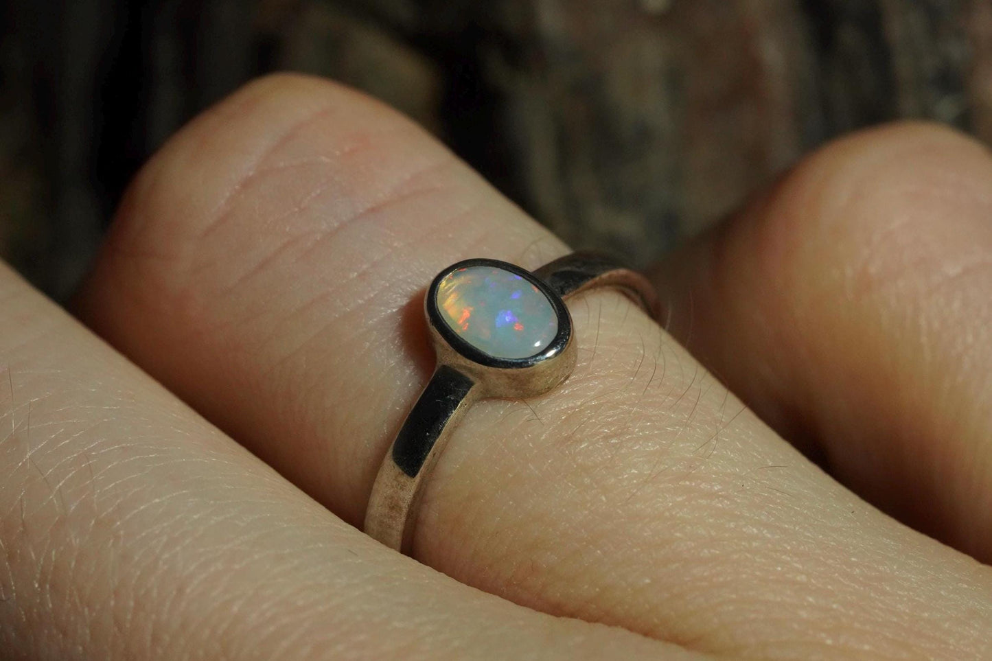 Australian Opal Ring | Sterling Silver | Size 5