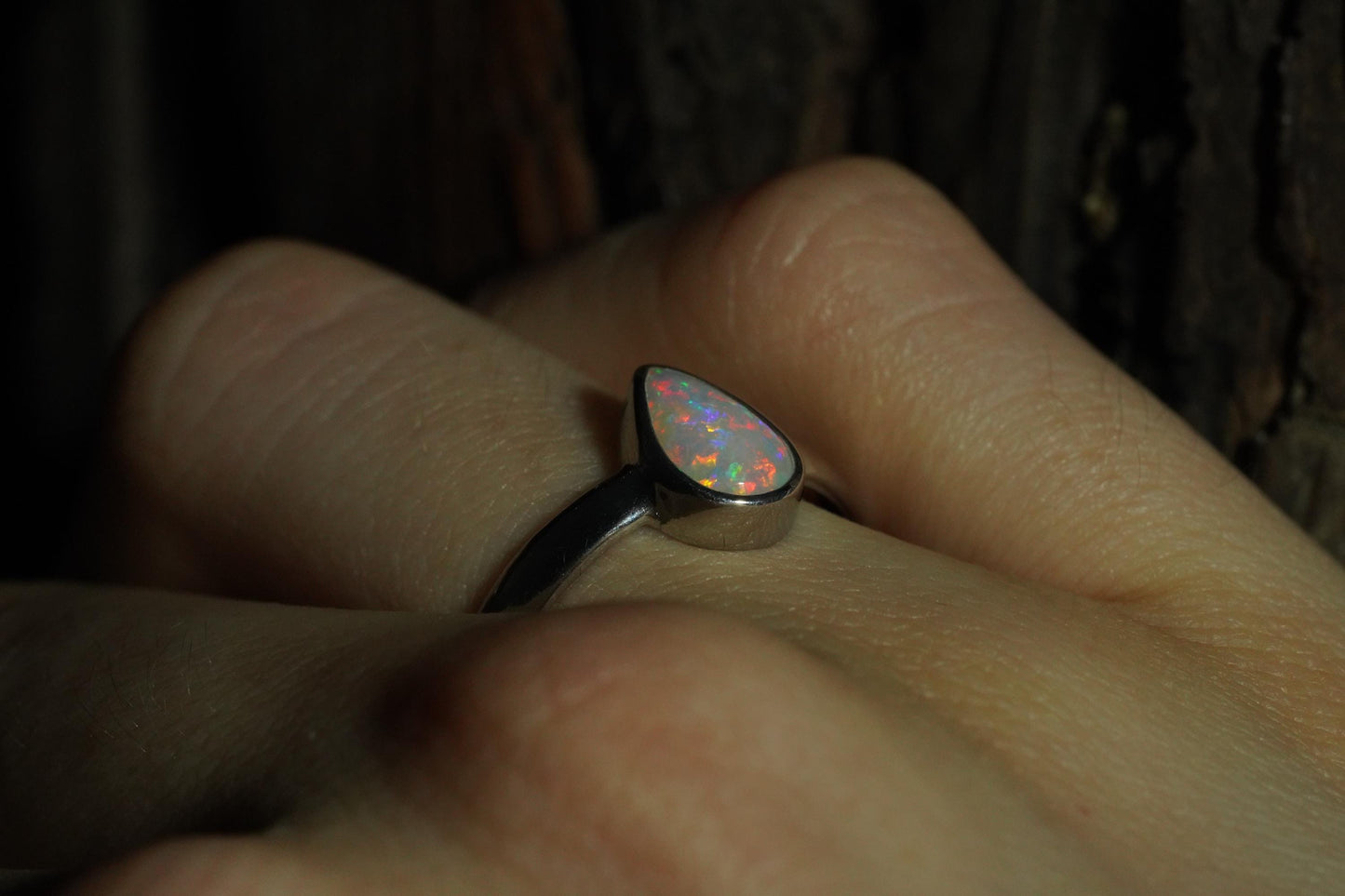 Australian Opal Ring | Sterling Silver | Size 6