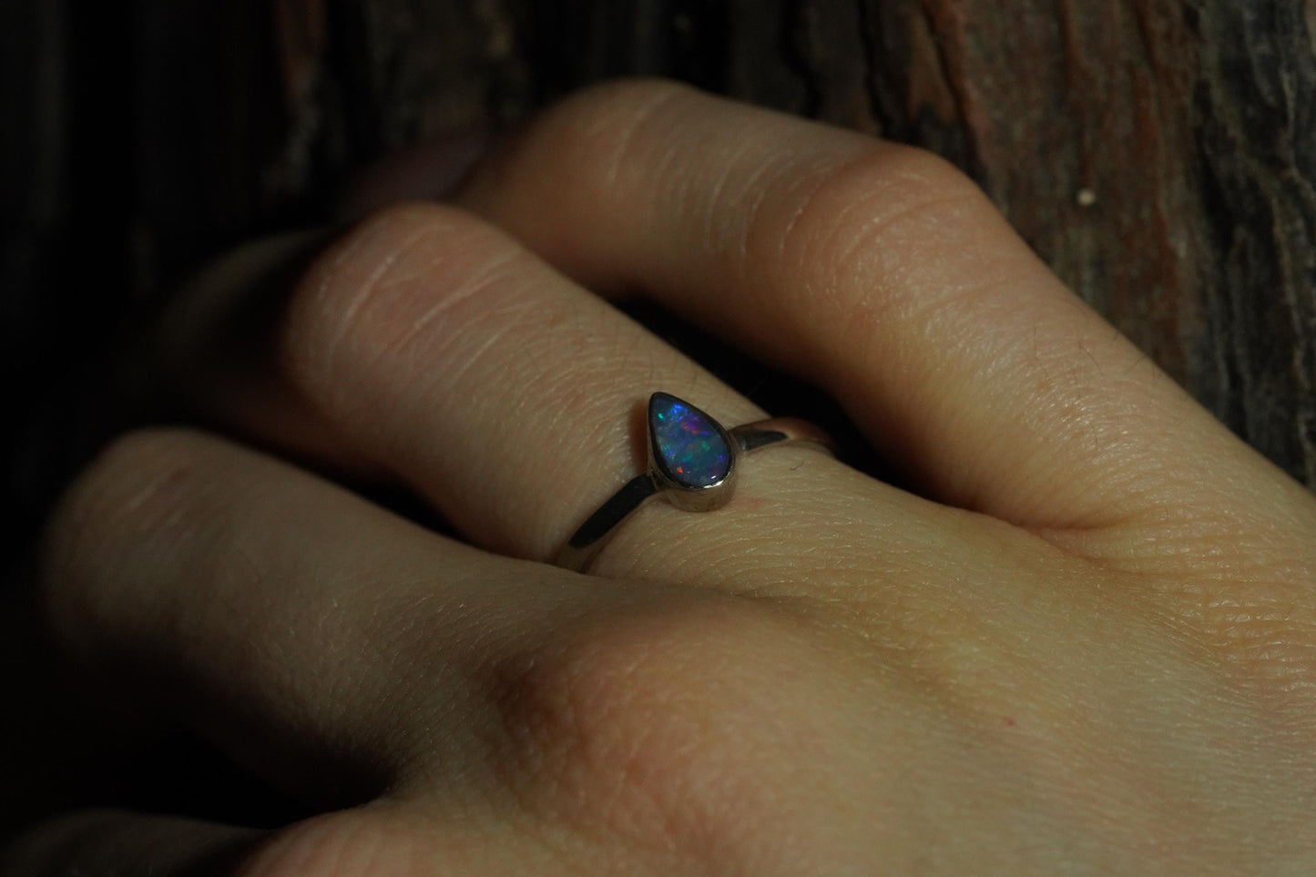 Australian Opal Ring | Sterling Silver | Size 6