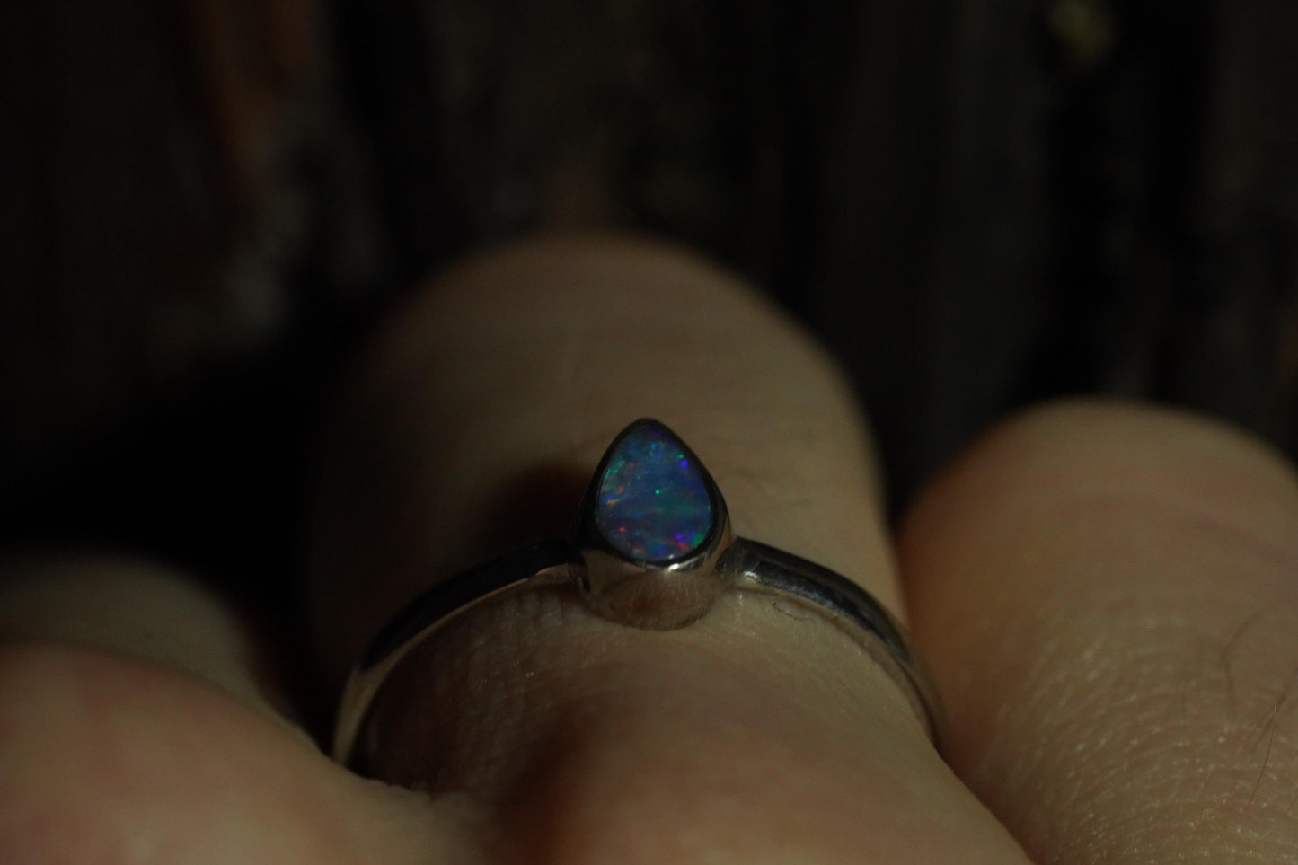 Australian Opal Ring | Sterling Silver | Size 6