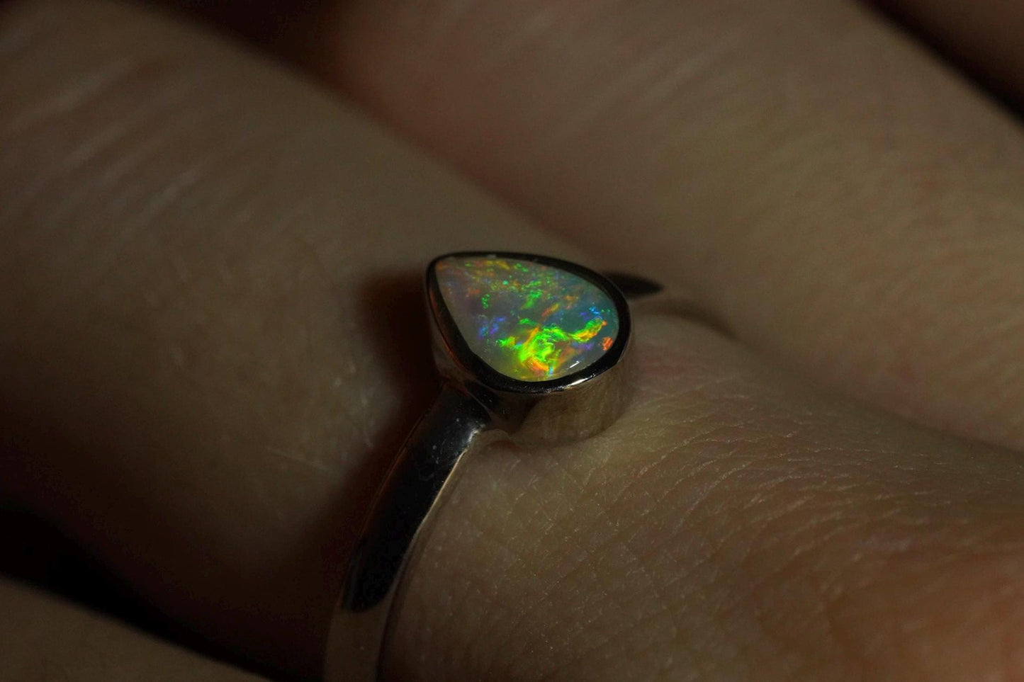 Australian Opal Ring | Sterling Silver | Size 7
