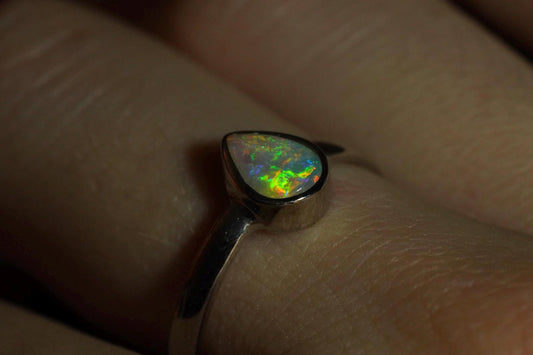 Australian Opal Ring | Sterling Silver | Size 7
