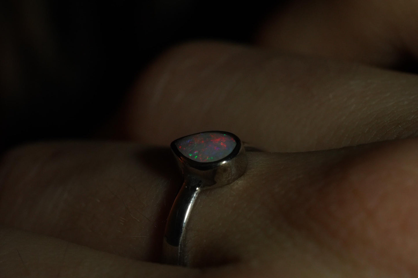 Australian Opal Ring | Sterling Silver | Size 7