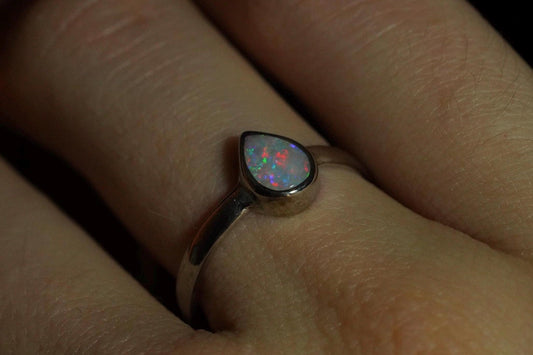 Australian Opal Ring | Sterling Silver | Size 7