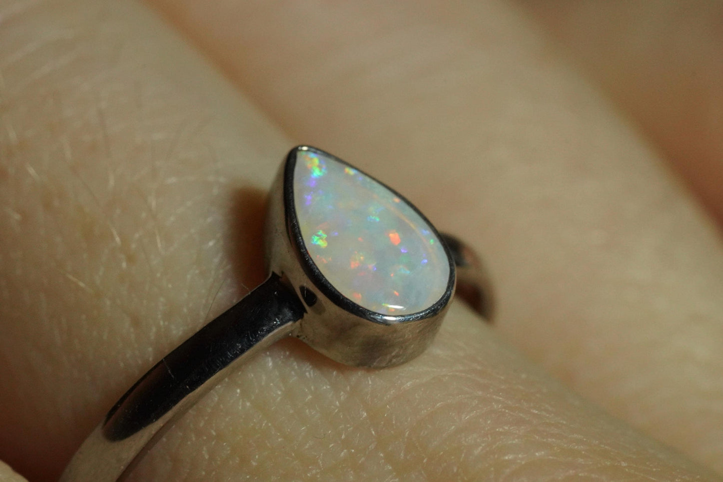 Australian Opal Ring | Sterling Silver | Size 7
