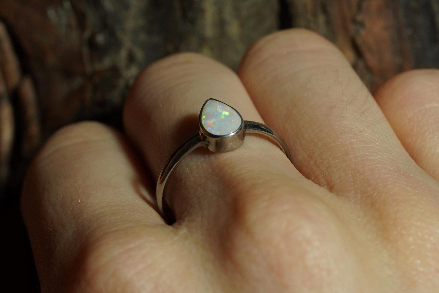 Australian Opal Ring | Sterling Silver | Size 7
