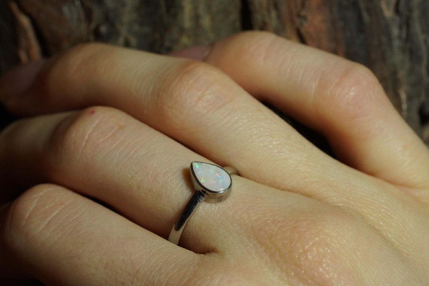 Australian Opal Ring | Sterling Silver | Size 7