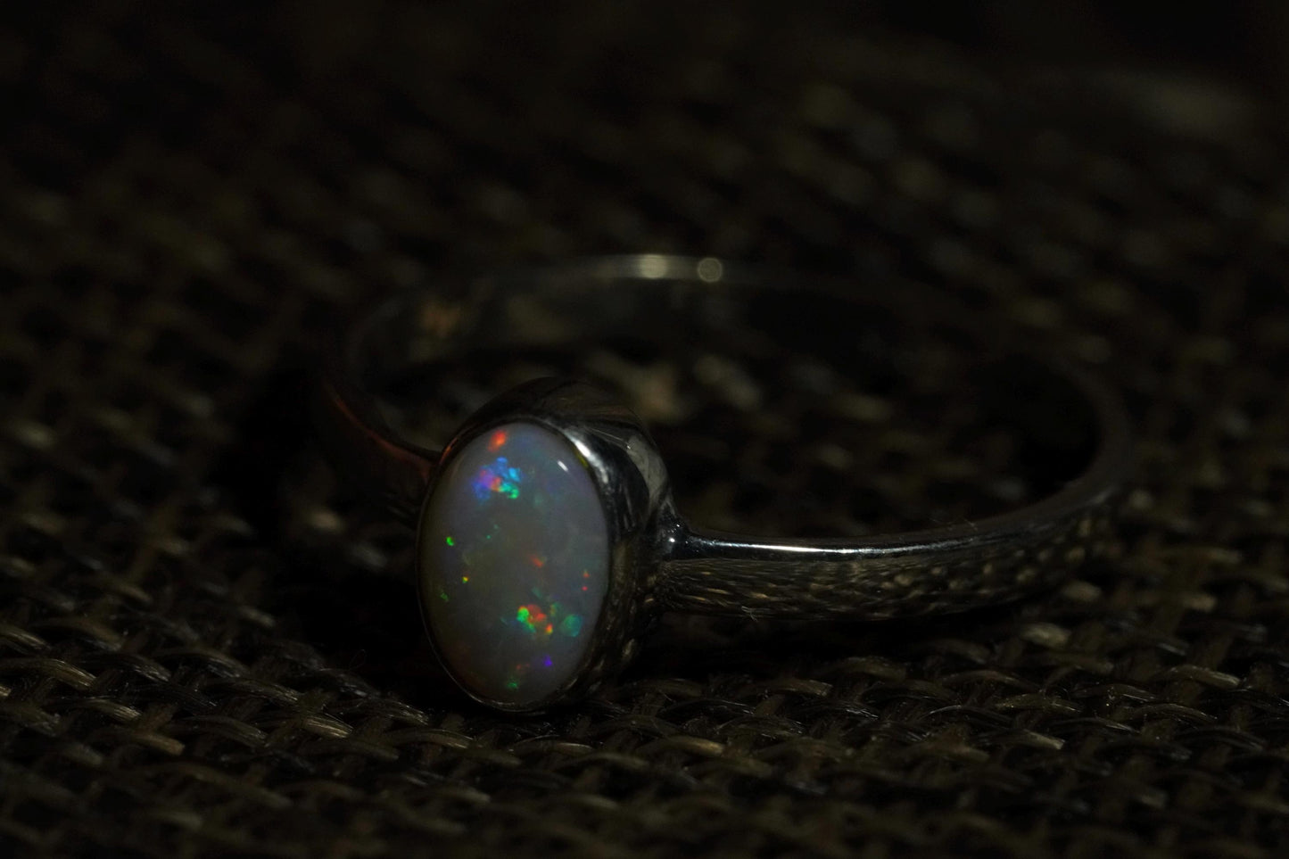 Australian Opal Ring | Sterling Silver | Size 7