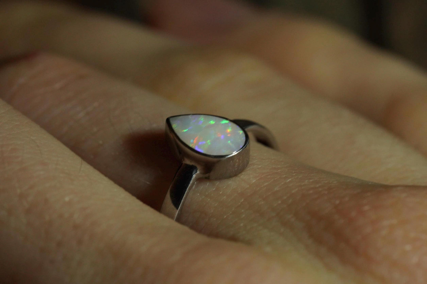 Australian Opal Ring | Sterling Silver | Size 7