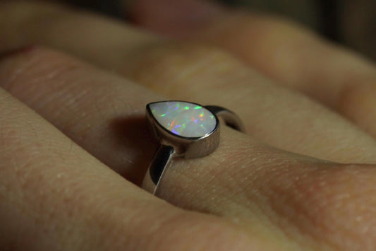 Australian Opal Ring | Sterling Silver | Size 7