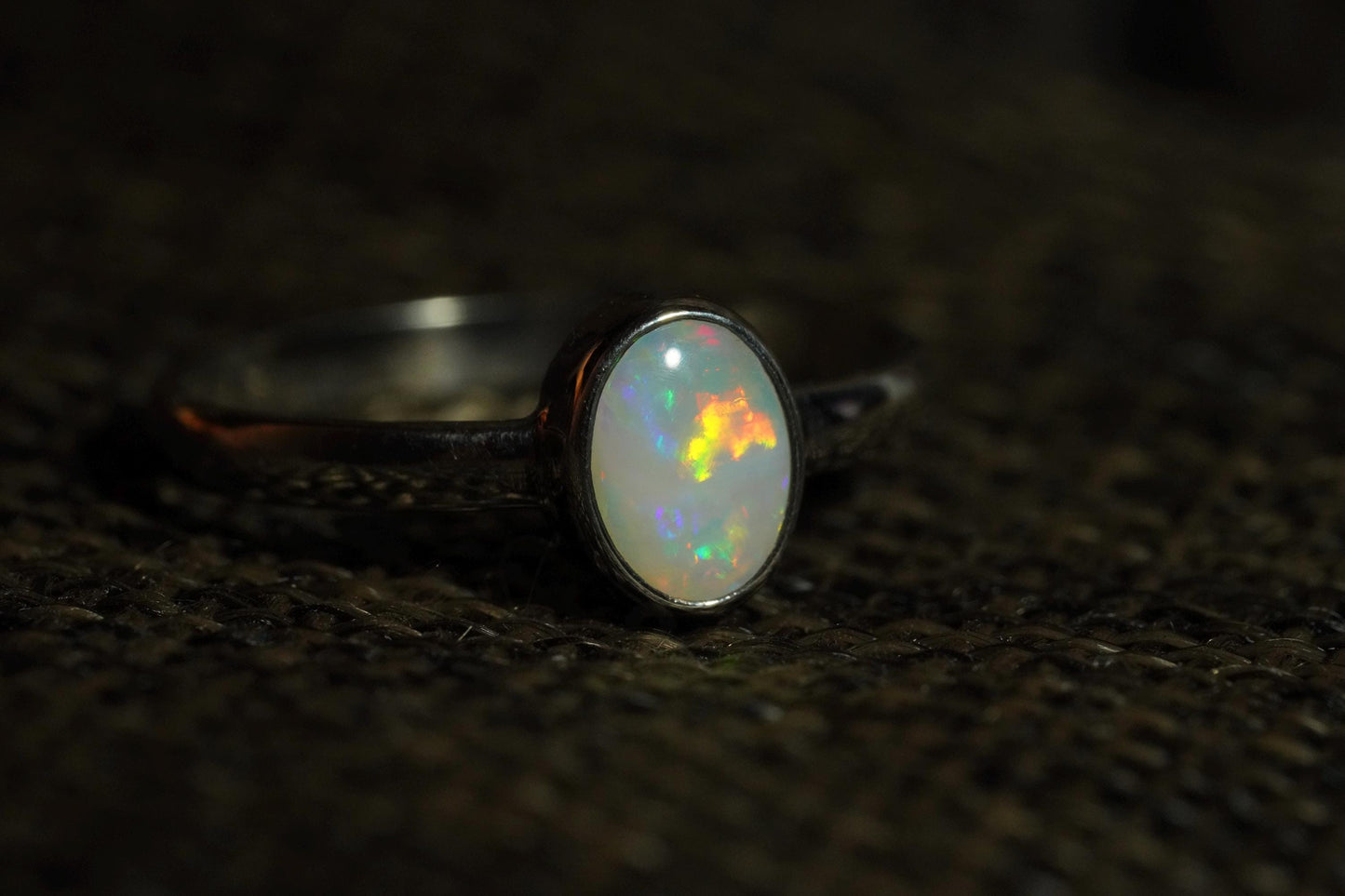 Australian Opal Ring | Sterling Silver | Size 7