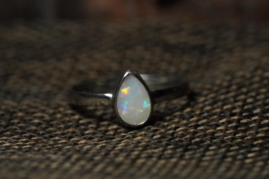 Australian Opal Ring | Sterling Silver | Size 5