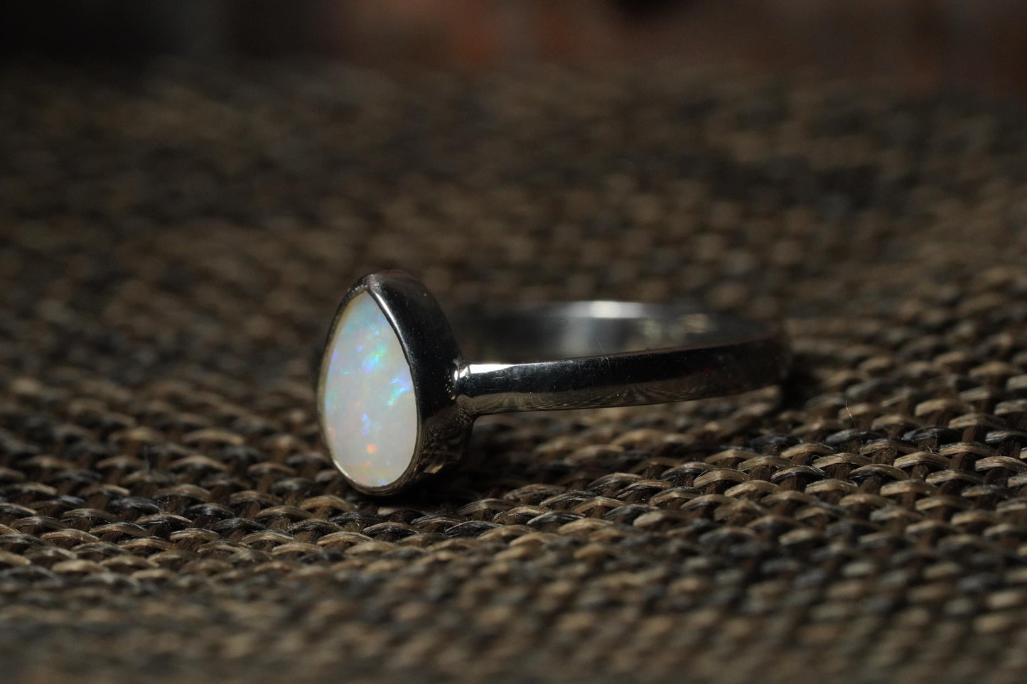 Australian Opal Ring | Sterling Silver | Size 5