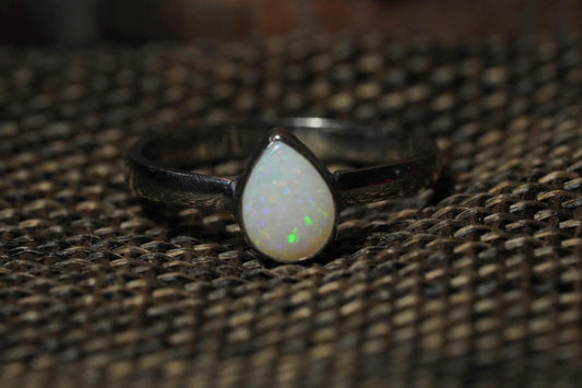 Australian Opal Ring | Sterling Silver | Size 5