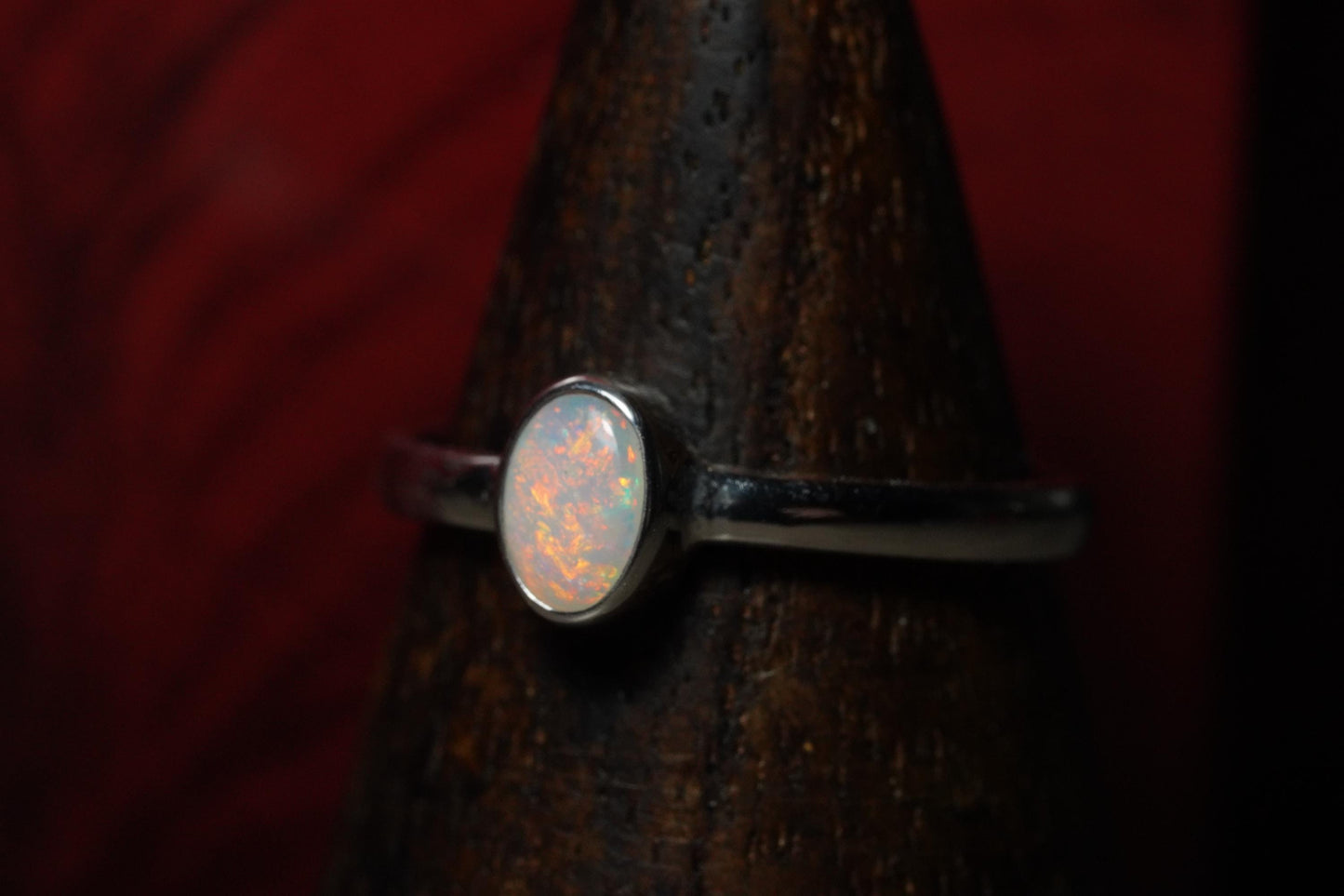 Australian Opal Ring | Sterling Silver | Size 7