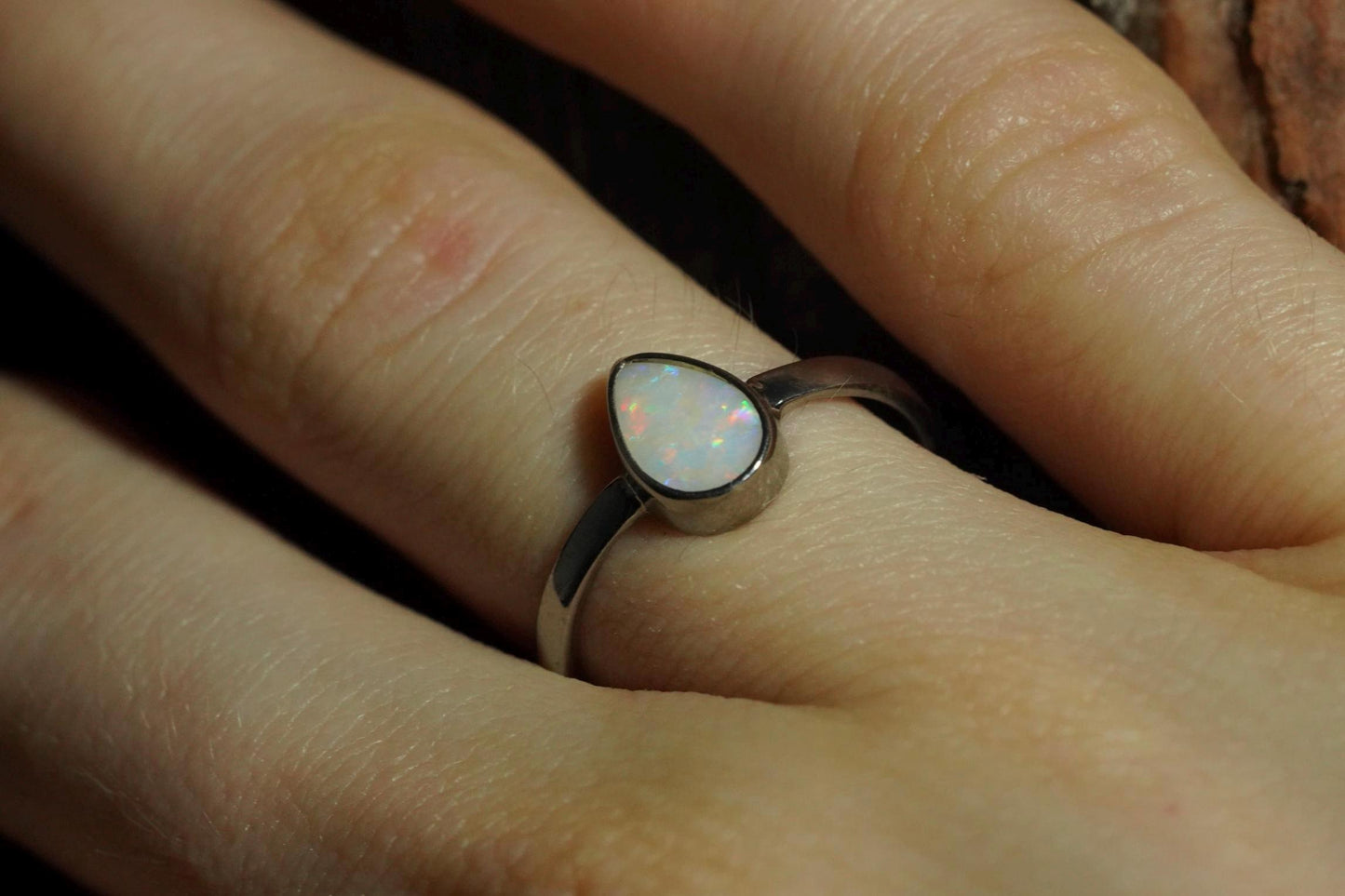 Australian Opal Ring | Sterling Silver | Size 5