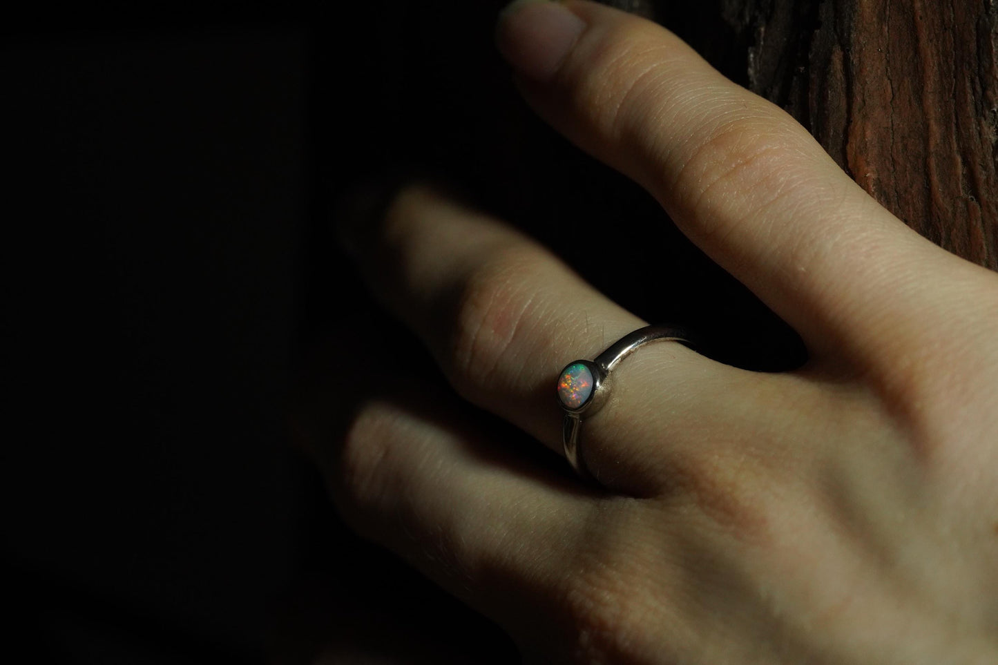 Australian Opal Ring | Sterling Silver | Size 5