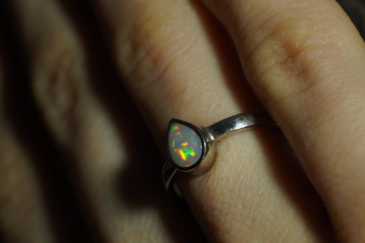 Australian Opal Ring | Sterling Silver | Size 5