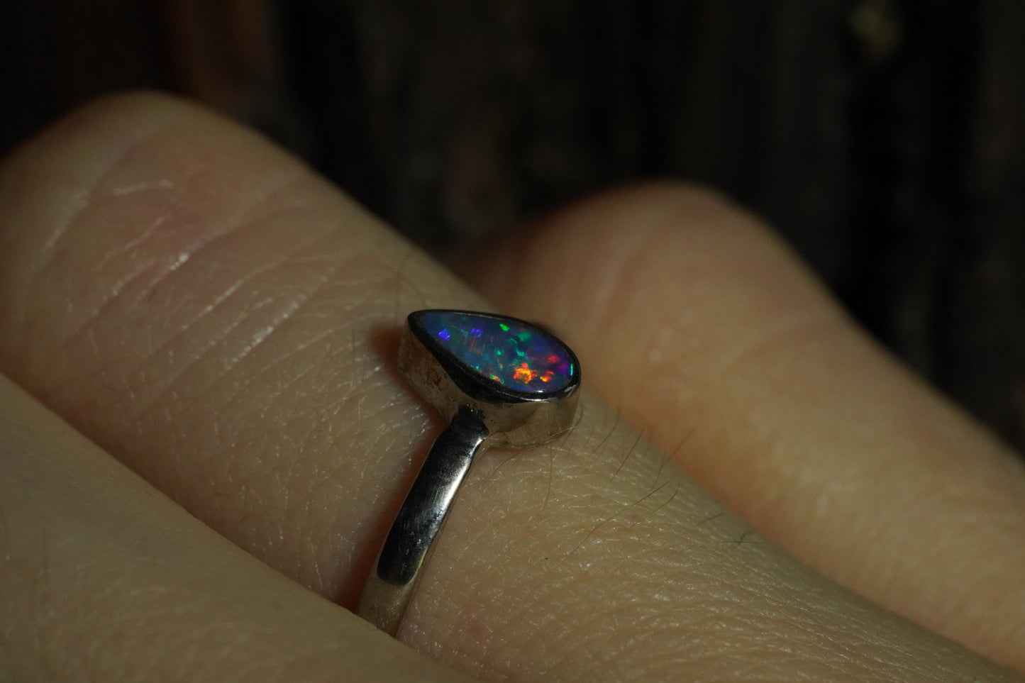 Australian Opal Ring | Sterling Silver | Size 6