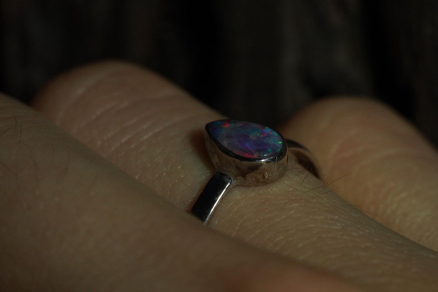Australian Opal Ring | Sterling Silver | Size 6