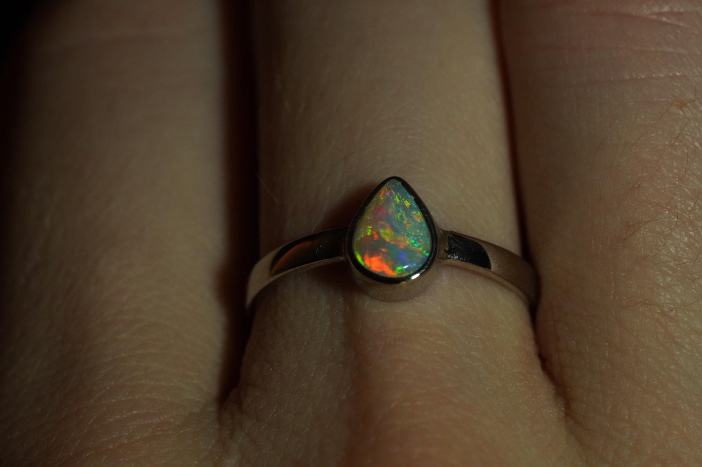 Australian Opal Ring | Sterling Silver | Size 7