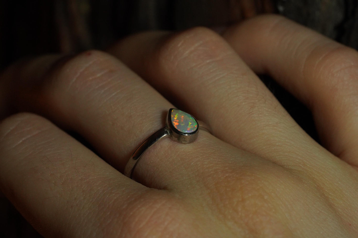 Australian Opal Ring | Sterling Silver | Size 7