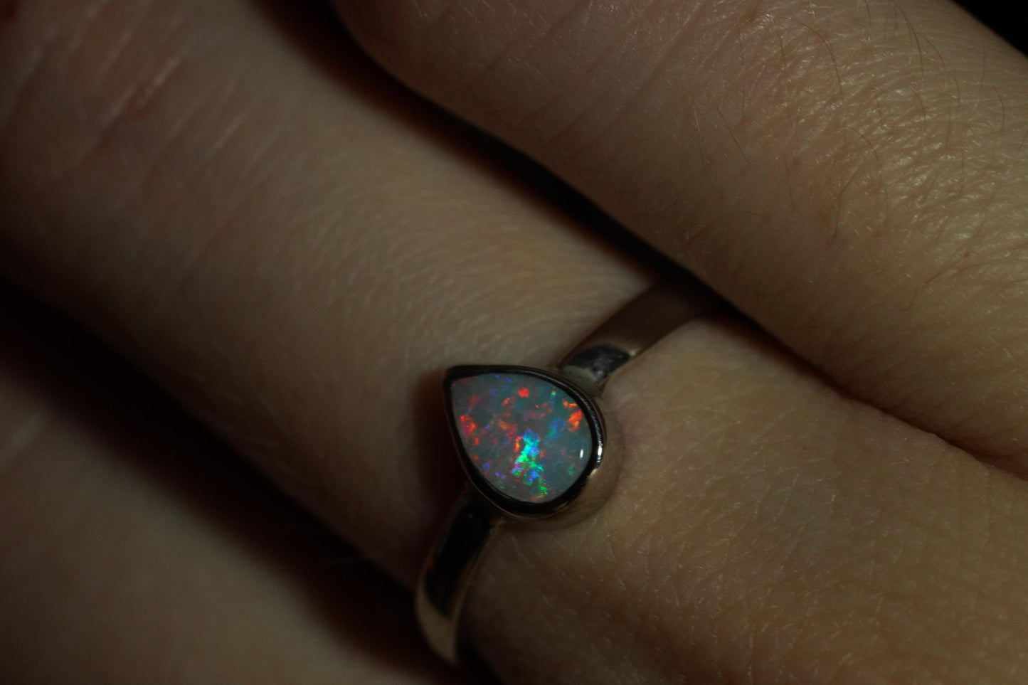 Australian Opal Ring | Sterling Silver | Size 7