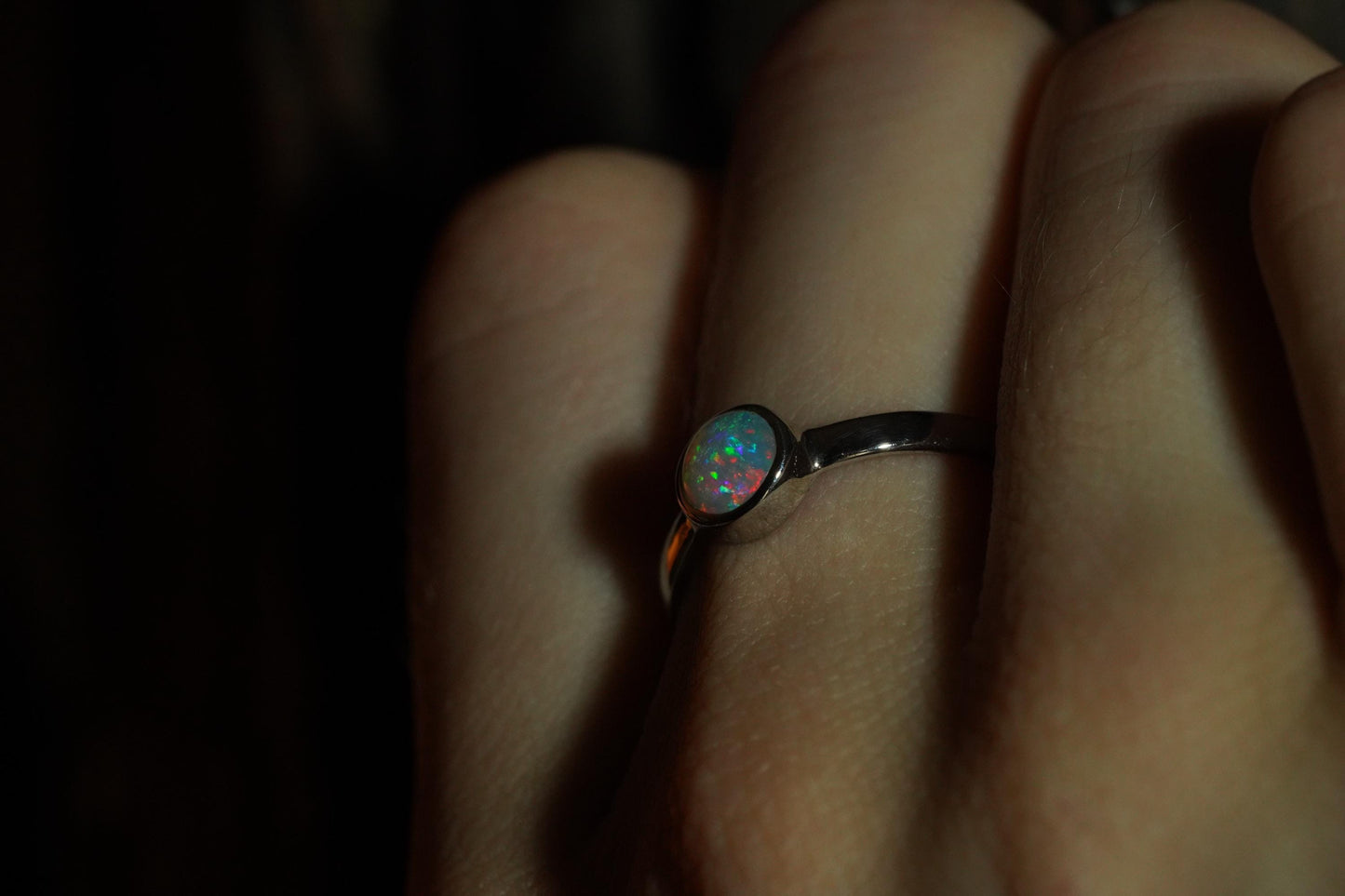 Australian Opal Ring | Sterling Silver | Size 7