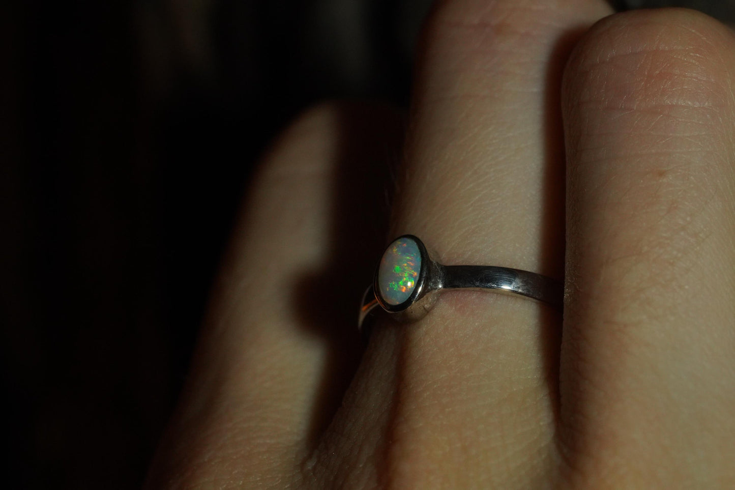 Australian Opal Ring | Sterling Silver | Size 7