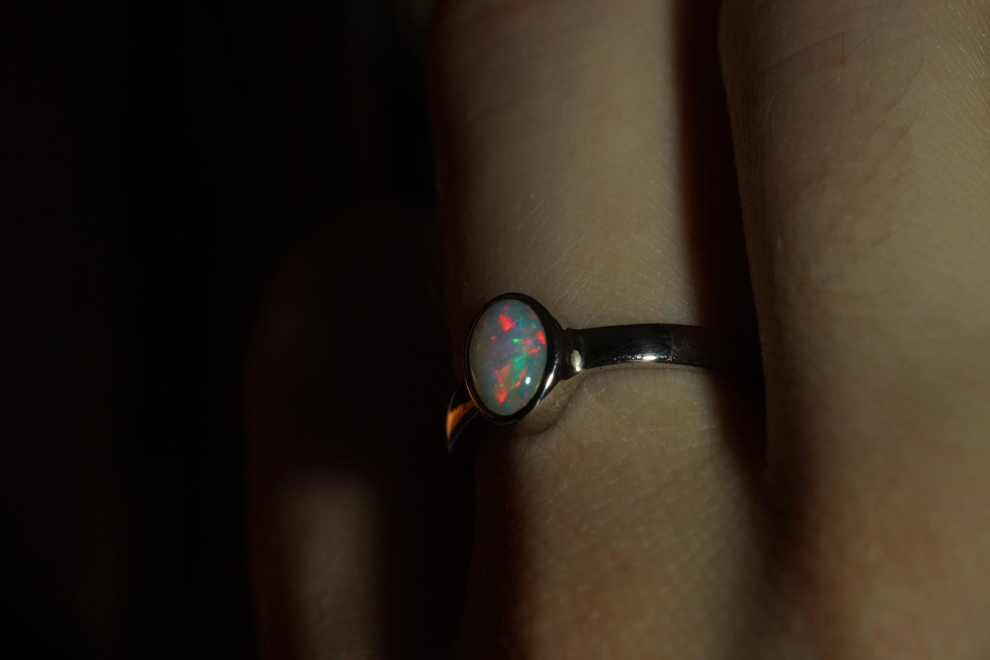 Australian Opal Ring | Sterling Silver | Size 7